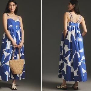 Anthropologie Sleeveless Babydoll Midi Dress Size XS